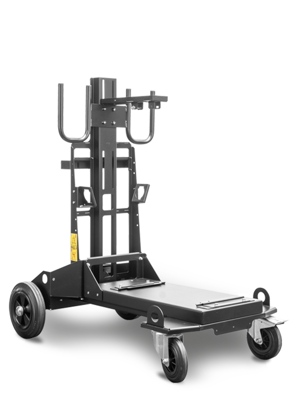 Welding machine trolley cart with swivel boom arm